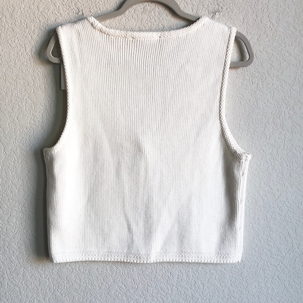 NWT Abercrombie and Fitch Mara Sweater Vest XL Cream Ivory - Picture 5 of 12